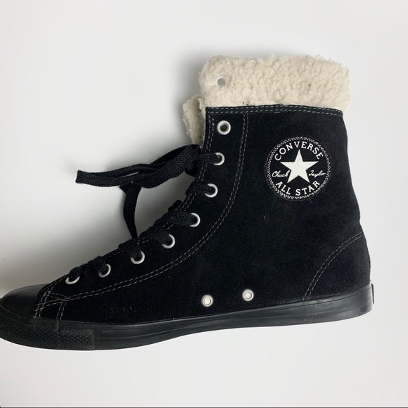 sherpa lined converse high tops